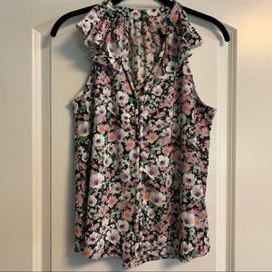 Anthropologie Chalmers Floral Sleeveless Blouse